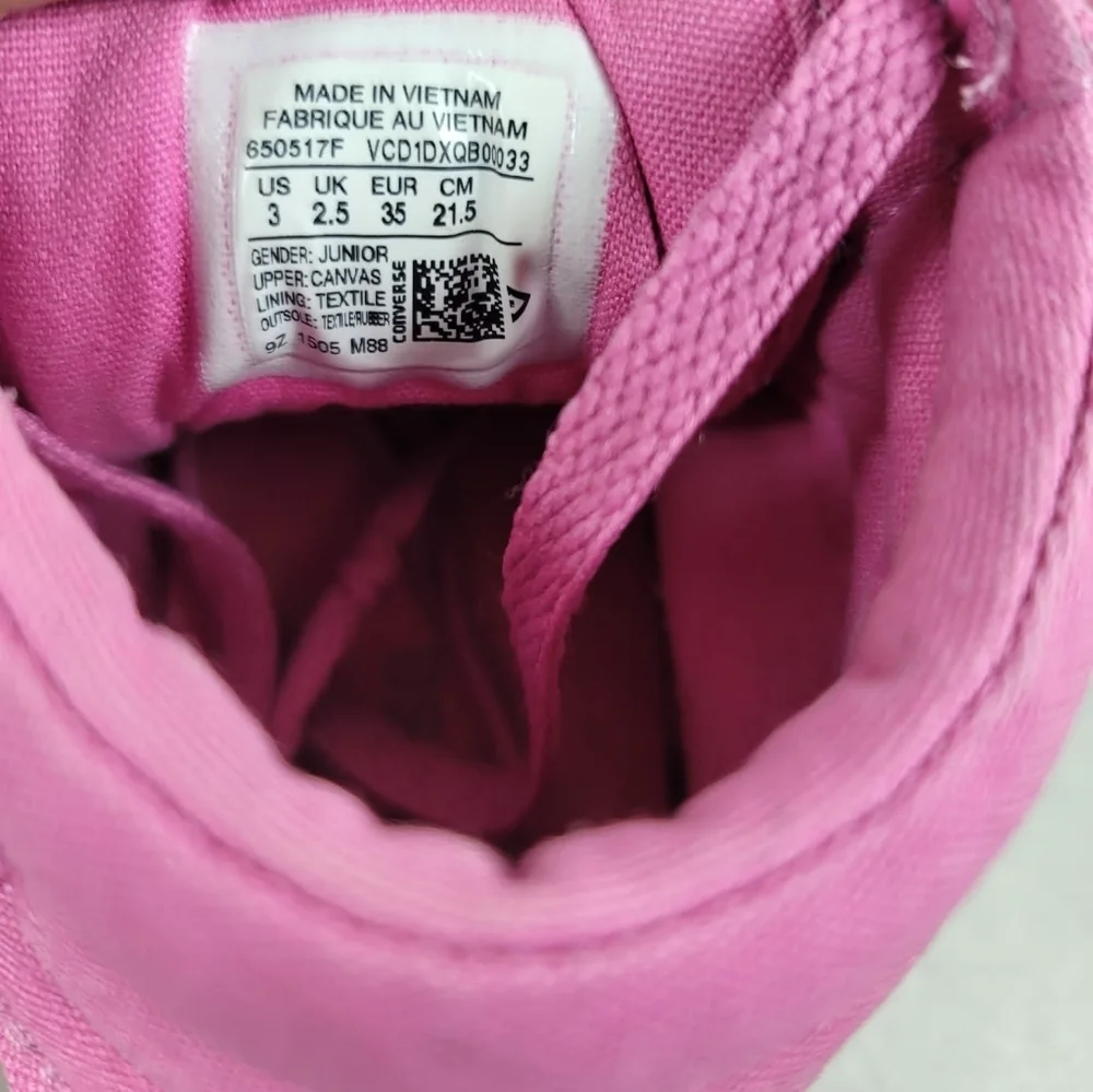 Converse Chuck Taylor All Star High Street Sneakers Girls shoes Sz 3 pink